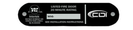 20 minute commercial door fire rating