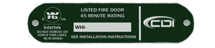45 minute commercial door fire rating