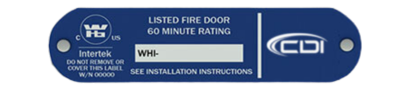 60 minute commercial door fire rating