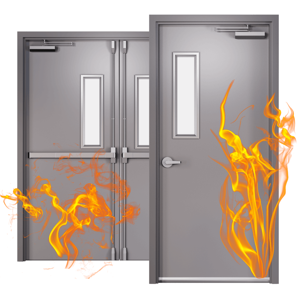 commercial fire rated metal doors