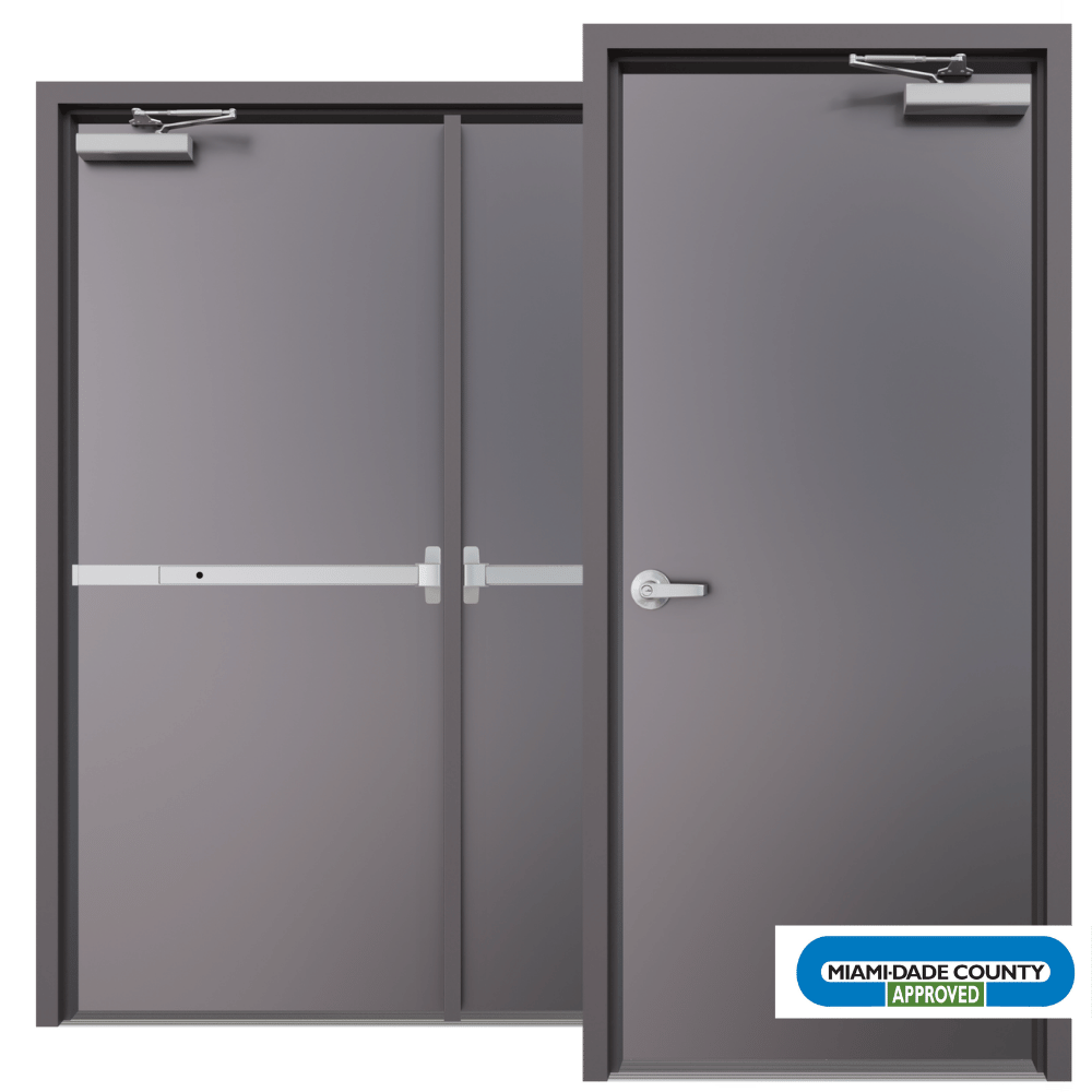 hurricane rated commercial metal doors